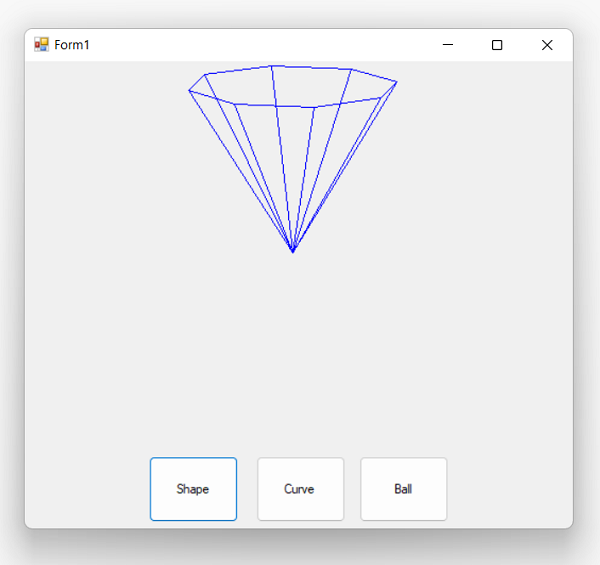 3D shape, 3D Curve and 3D Ball in VB .Net using GDI+