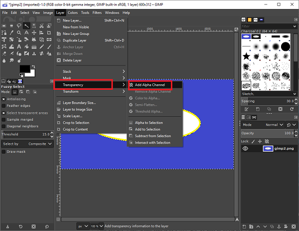 How to make a Background Transparent in GIMP step-by-step