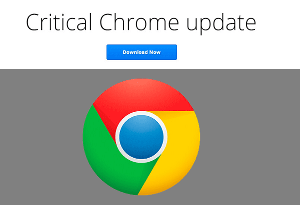Malware distributed via fake Chrome updates