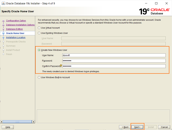 How to install Oracle Database 19c on Windows