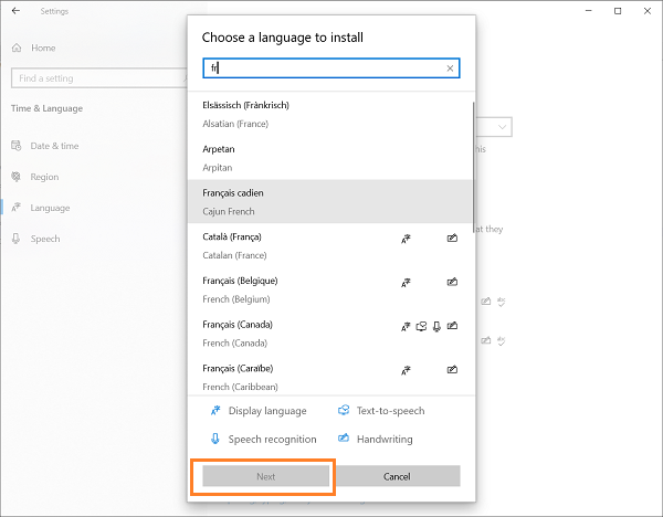 How to change system language on Windows 10