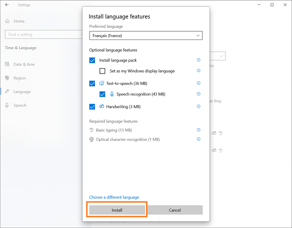 How to change system language on Windows 10