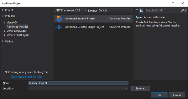 How to create an installer from Visual Studio