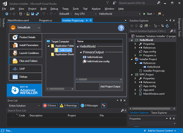 How to create an installer from Visual Studio