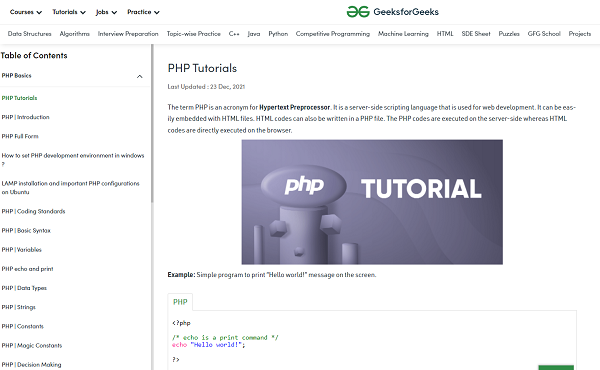 The 5 best tutorials for learning php in 2023