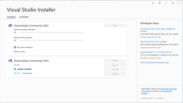 How to install Visual Studio 2022?